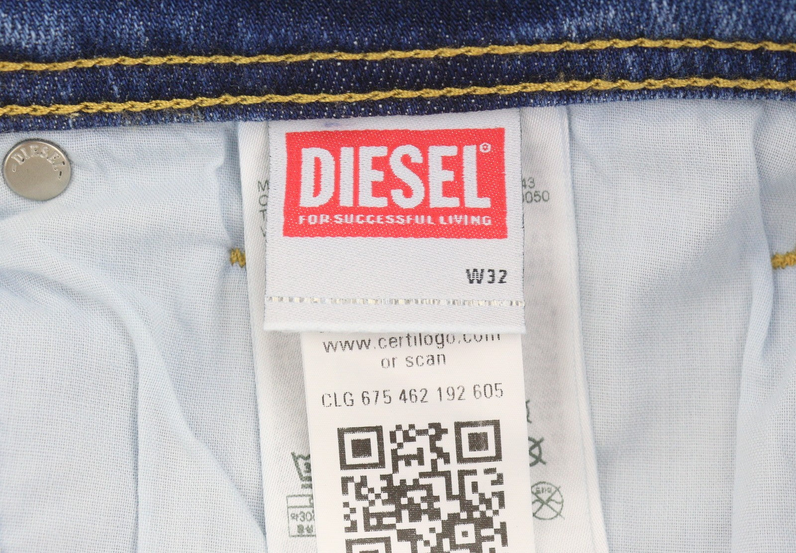 Diesel 1979 Sleenker R329k Hombre Vaqueros Azul Desteñido Corte Pitillo Rrp195