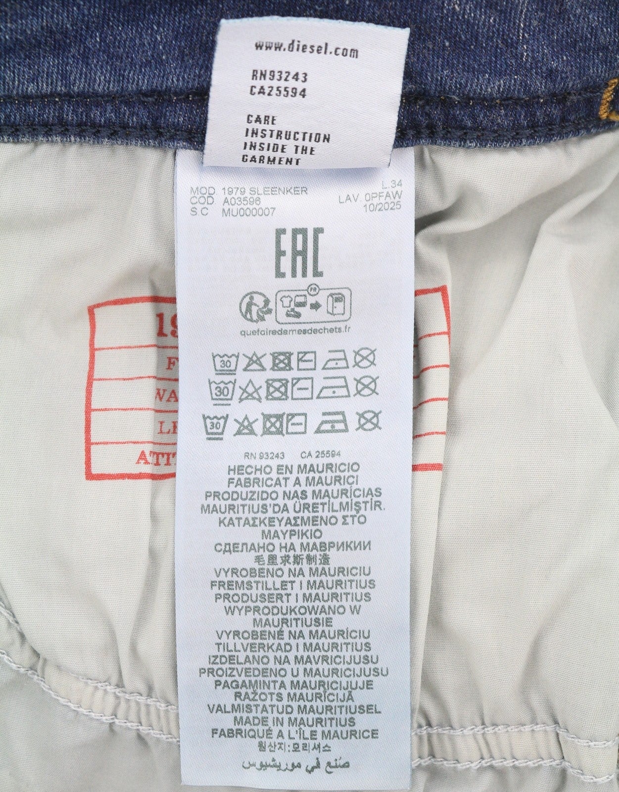 Díosal 1979 Sleenker 0pfaw Men Jeansblue Faded Skinny Waist Íseal Rrp175