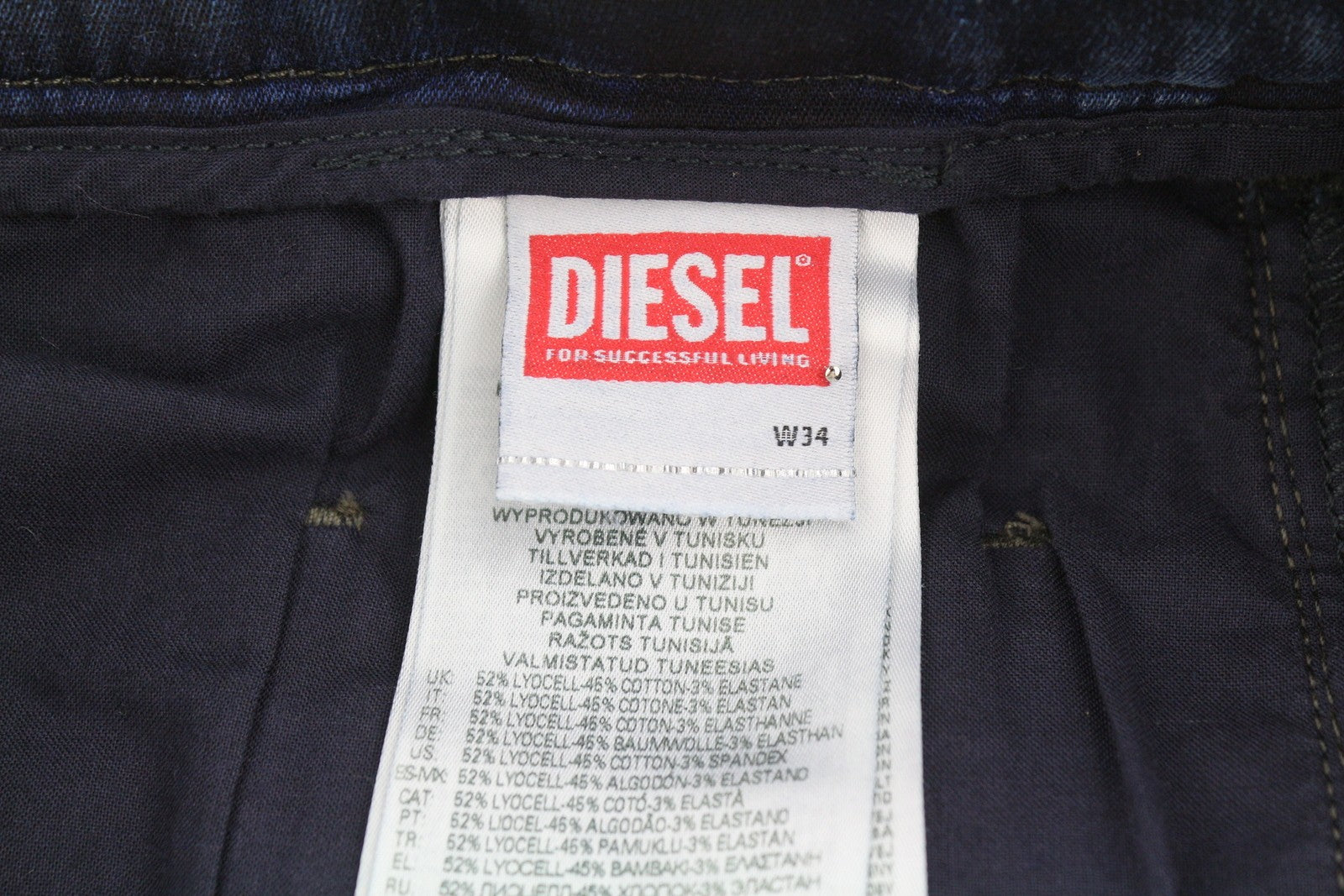 Diesel Krooley-e-ne E9h11 Hombre Jeansblue Distress Faded Jogg Rrp295