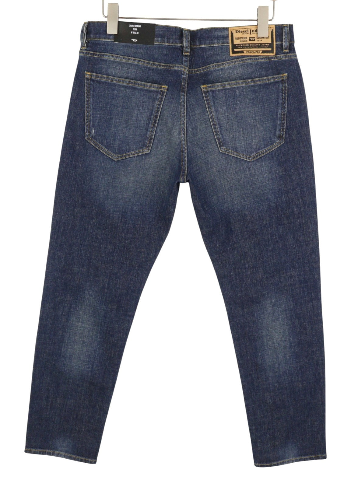 Diesel 2019 D-strukt-r R08ic Uomo Jeansblu Baffi Faded Slim Rrp195