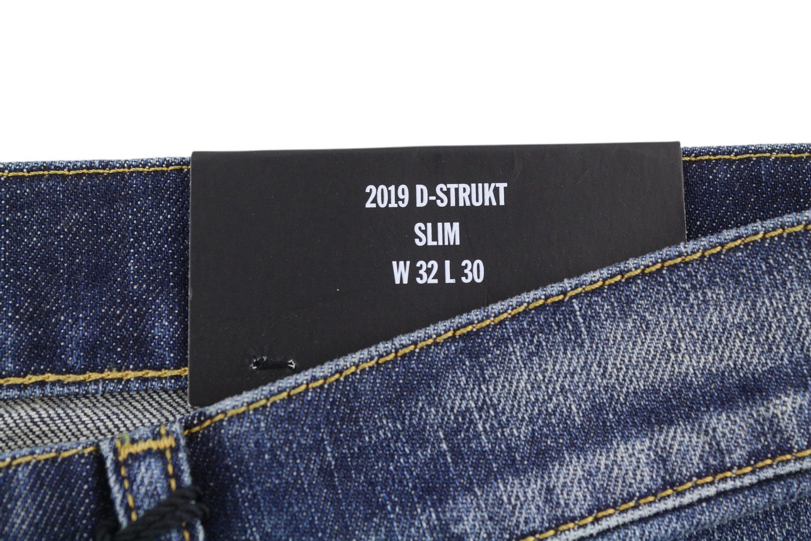 Diesel 2019 D-strukt-r R08ic Uomo Jeansblu Baffi Faded Slim Rrp195