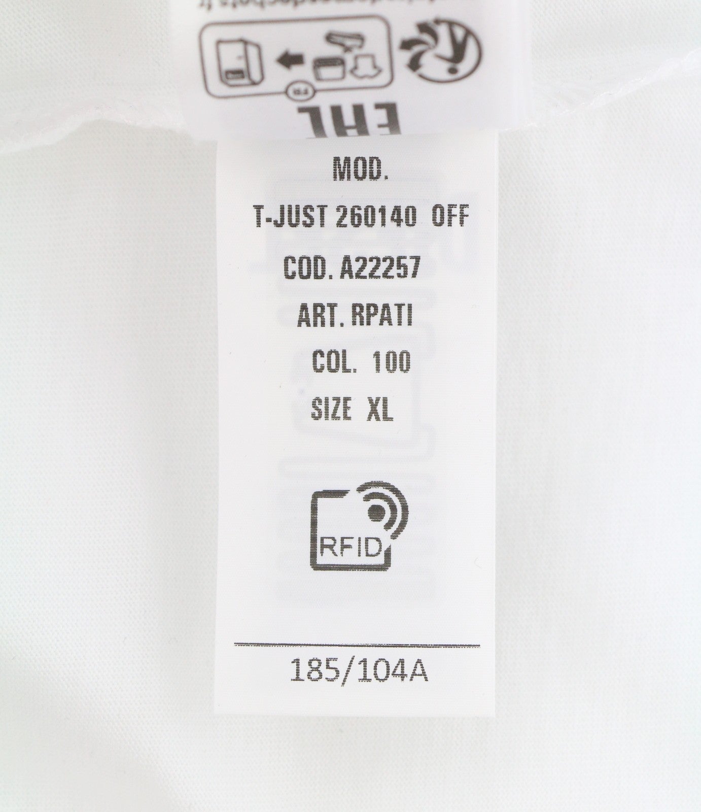 Diesel T-just 260140 Off Men T-shirtwhite Cotton Tricot Crew Short Sleeve