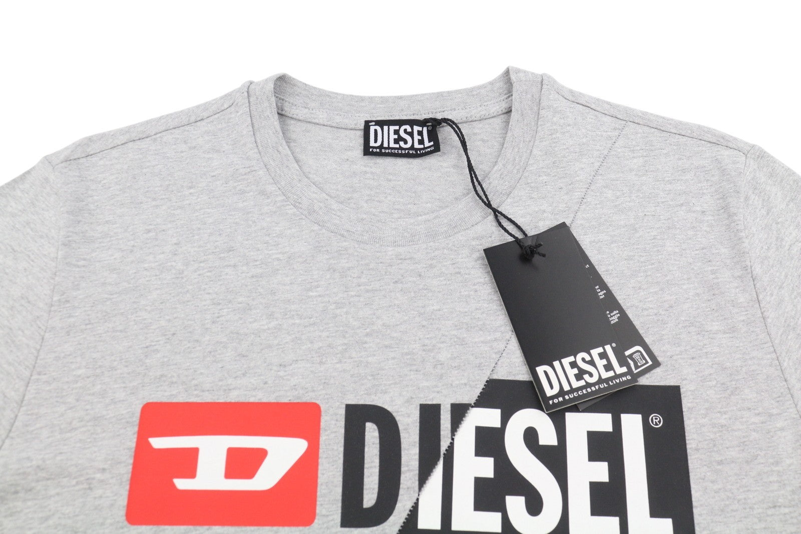 Diesel T-diego-cuty Pánské tričkošedé Melange Crew Krk s krátkým rukávem