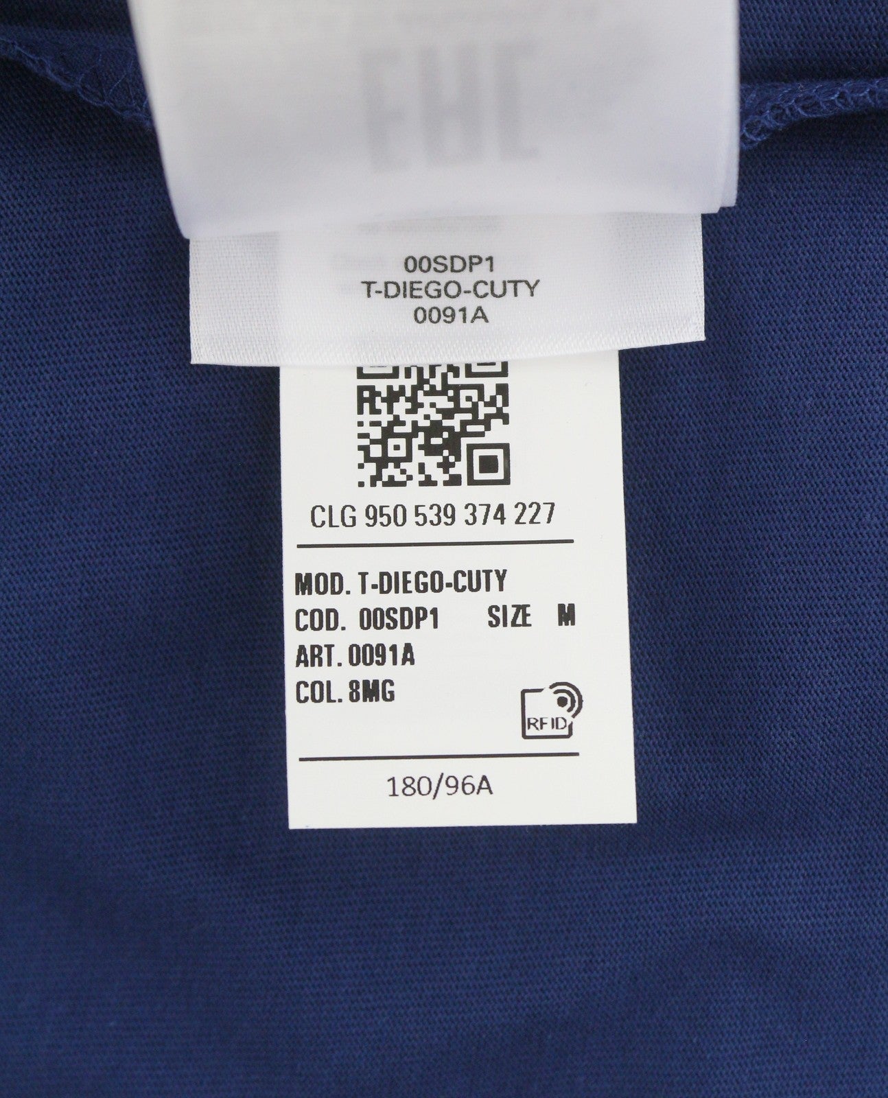 Diesel T-diego-cuty Herren T-shirtblue Cotton Tricot Crew Kurzarm