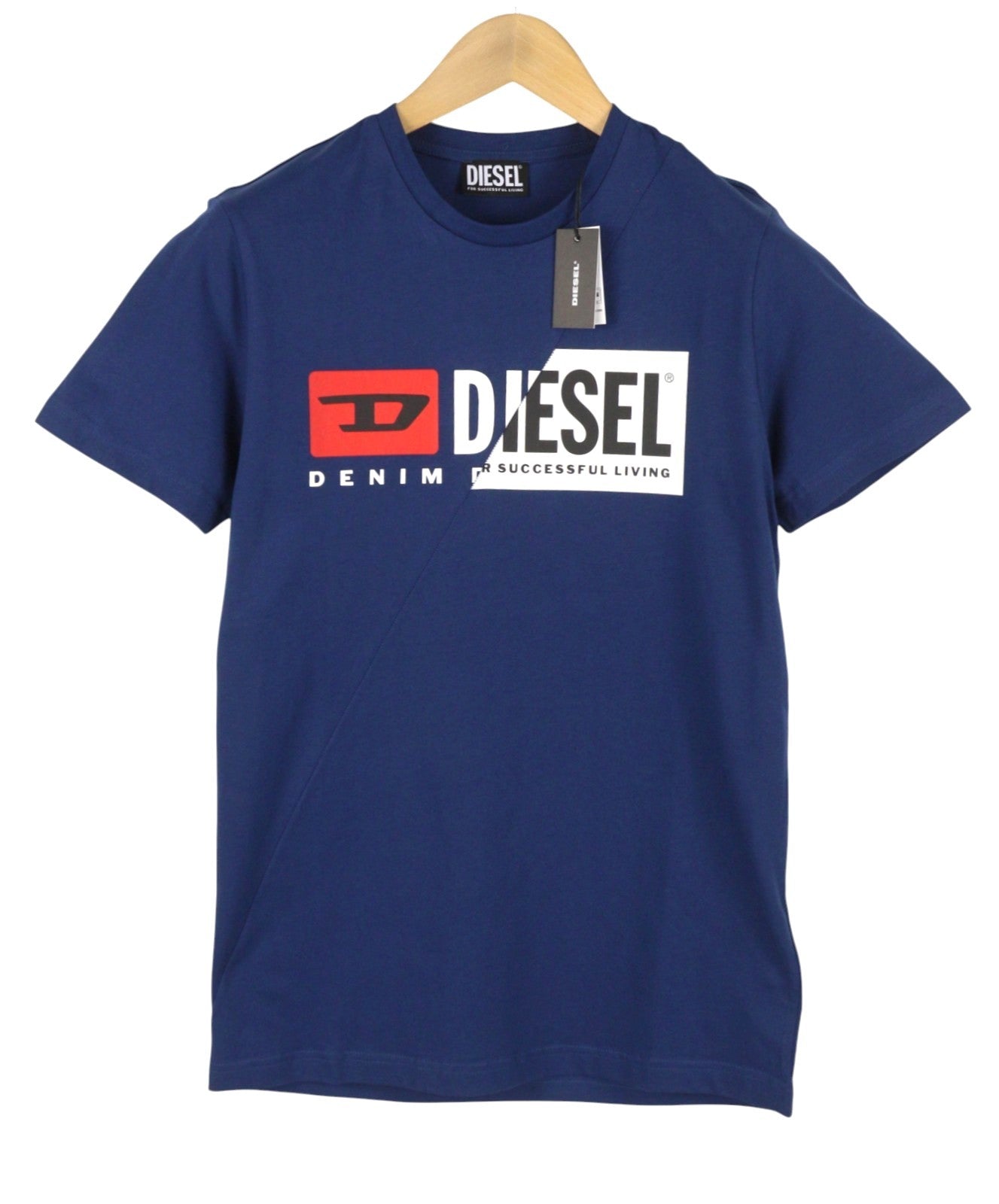 Diesel T-diego-cuty Herren T-shirtblue Cotton Tricot Crew Kurzarm