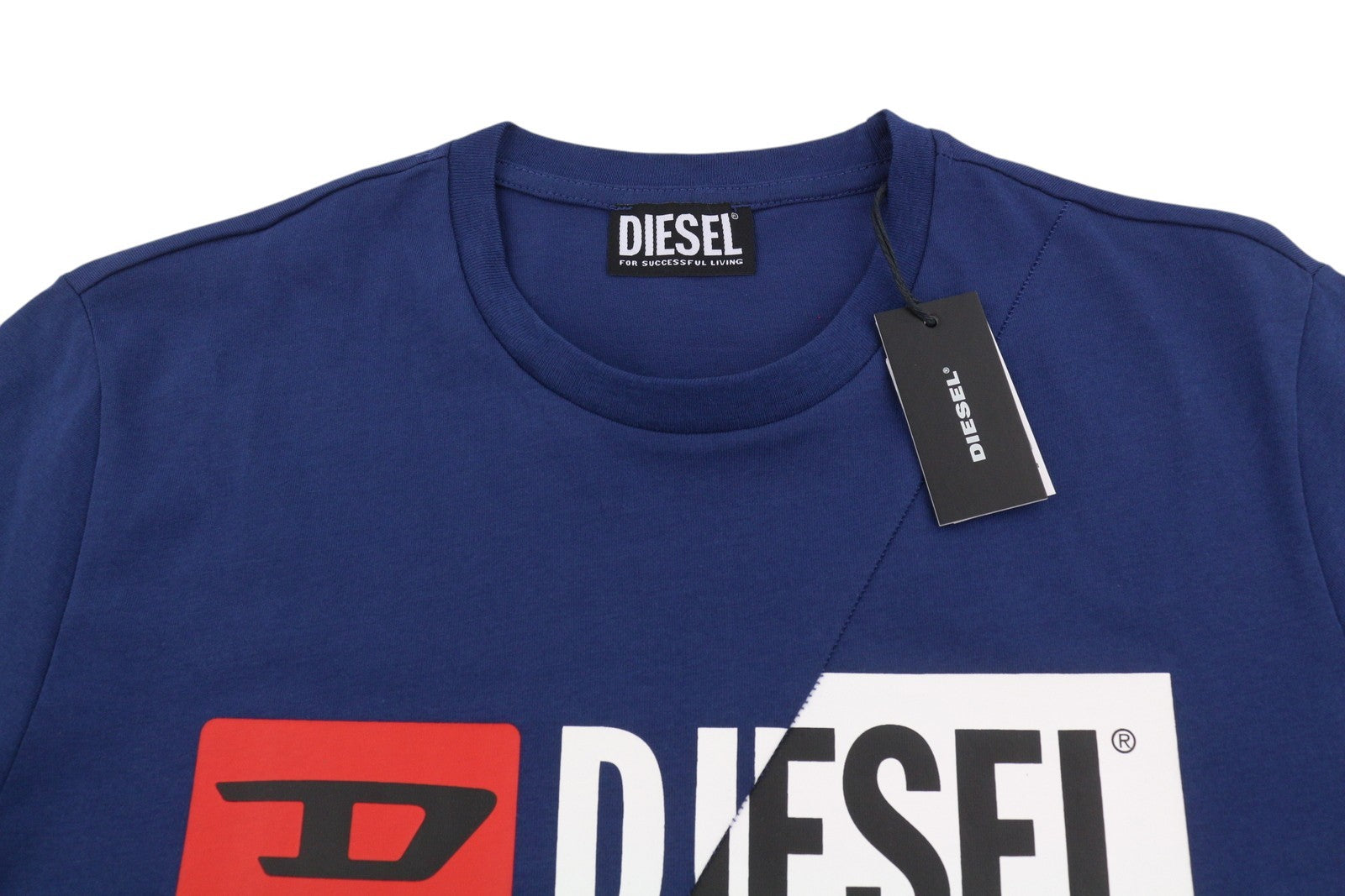 Diesel T-diego-cuty Herren T-shirtblue Cotton Tricot Crew Kurzarm
