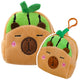 Plush Wallet With Keychain Capybara Watermelon Green 9.5 X 8 Cm