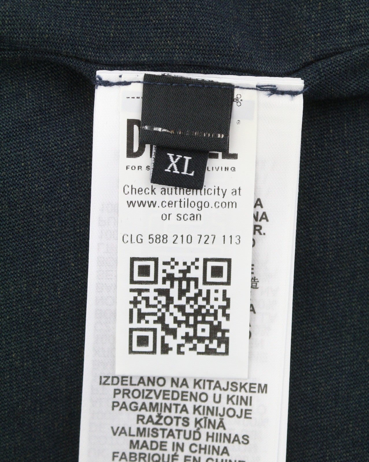 Diesel T-crao-ls Men T-léine Éadaí Daite Bróidnithe Lógó Long Sleeve Rrp150