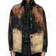 Diesel S-jan Giacca da uomo in pile spesso stampato nero Rrp295