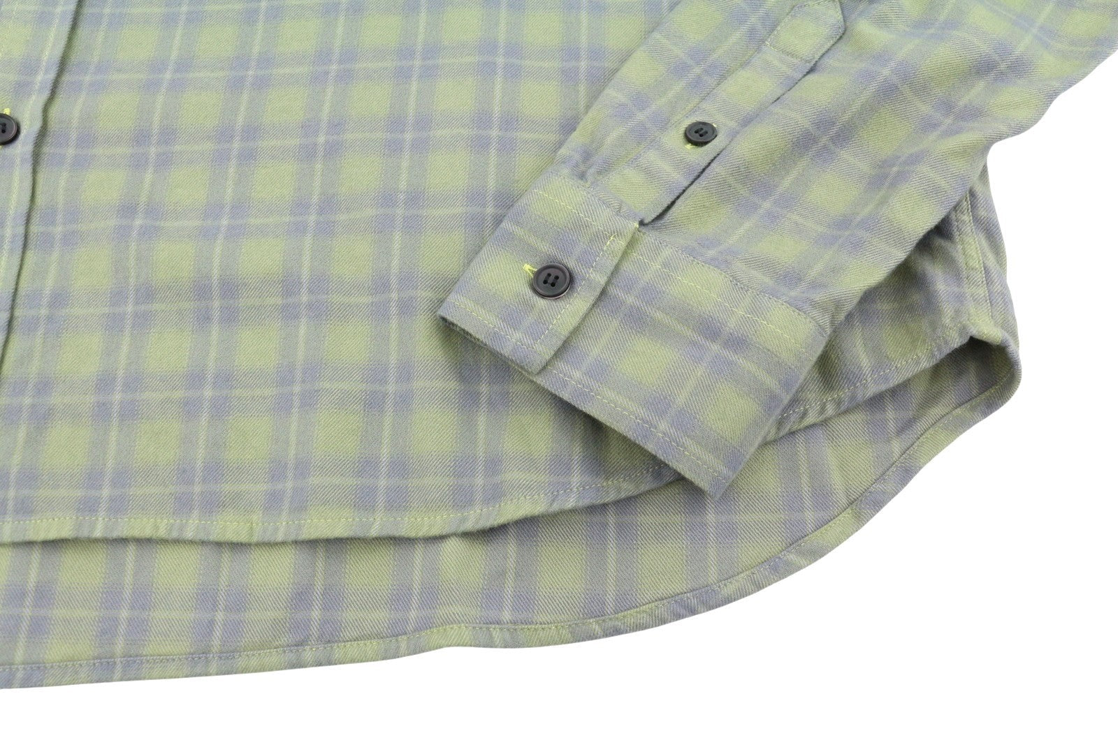 Diesel S-dewny-hood-b herreskjortegrøn plaid flannel hættetrøje Rrp275