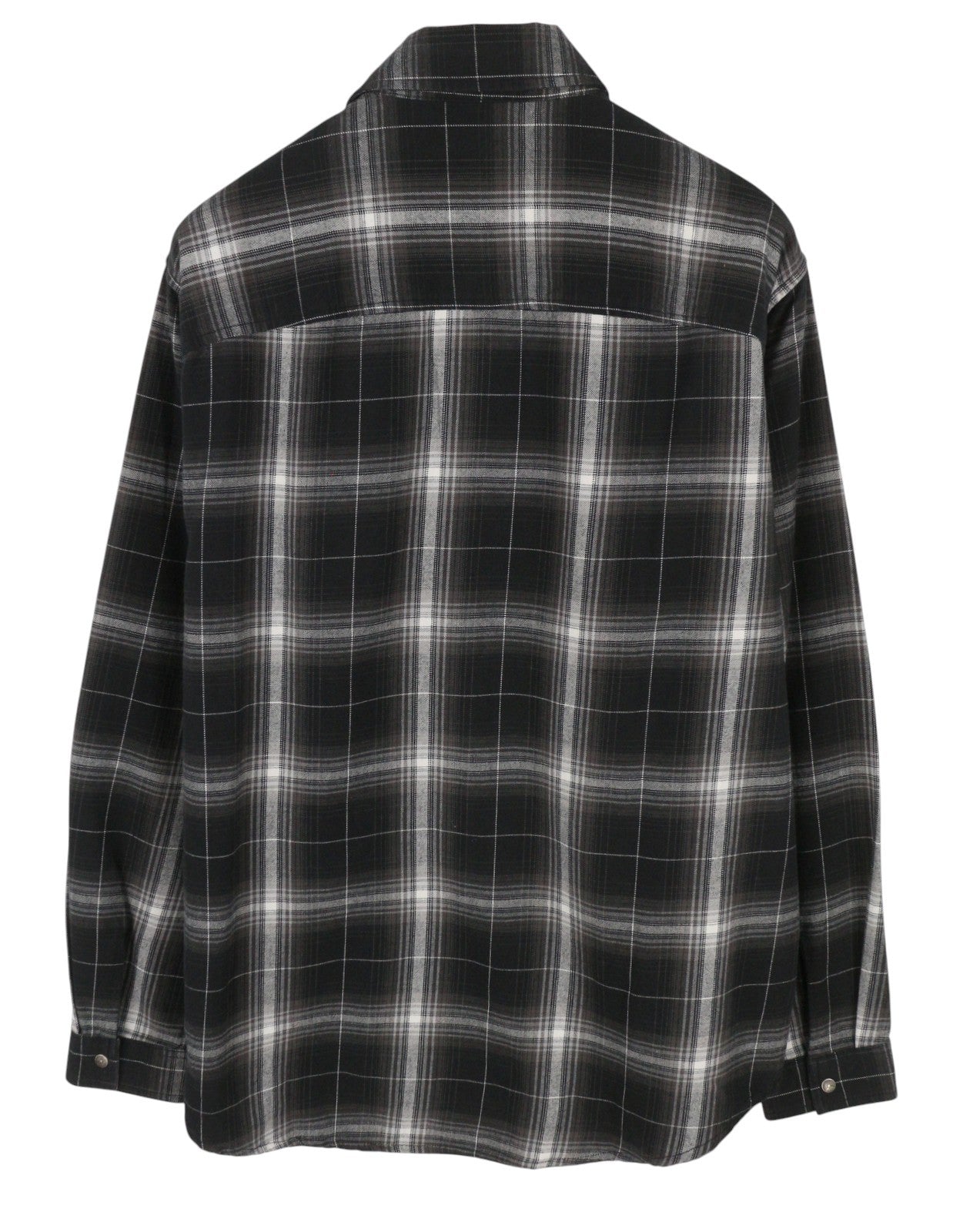 Díosal S-díreach-na bhFear Shirtblack Flannel Plaid Tiubh Overshirt Rrp195