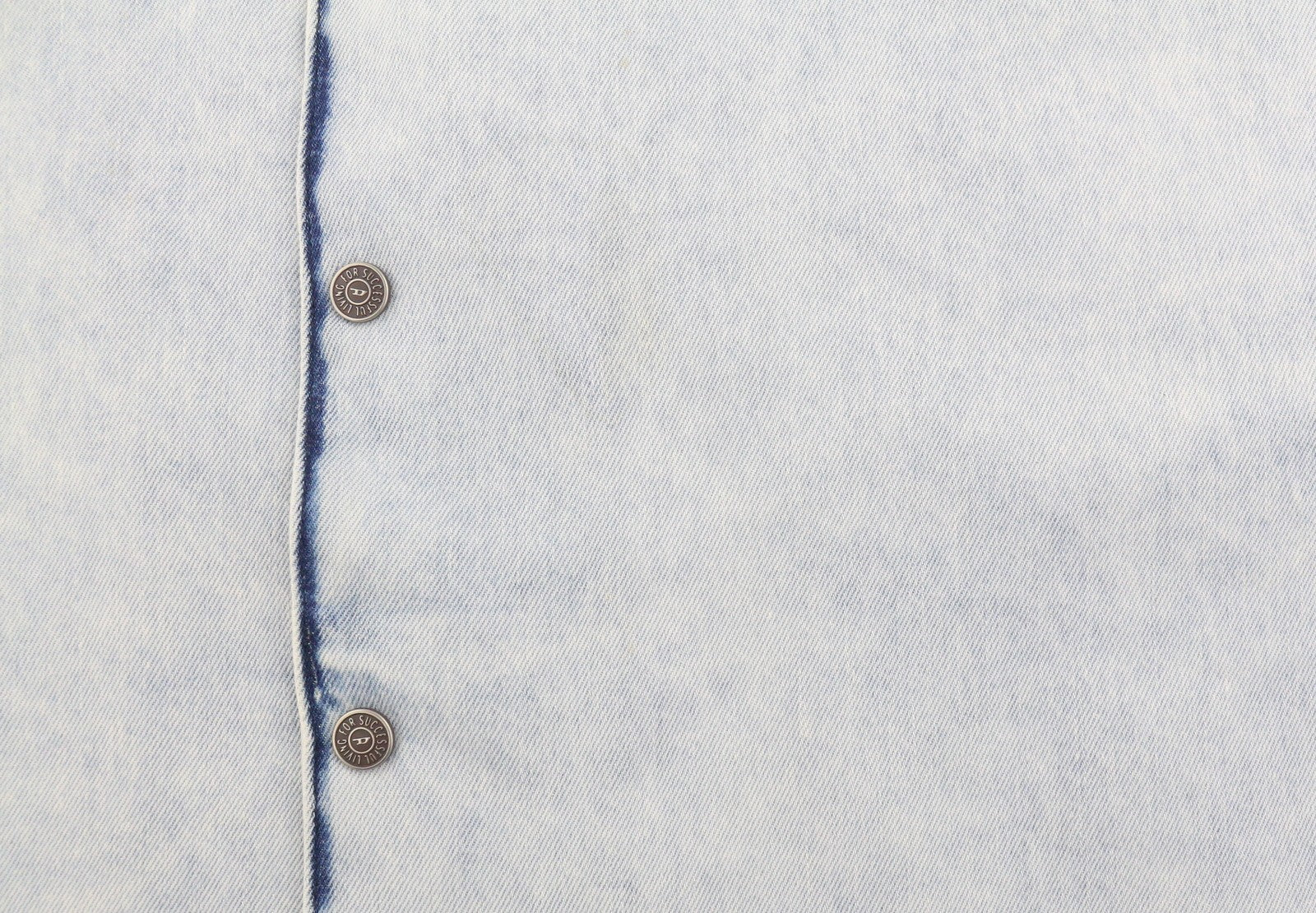Diesel D-nabil-s Camicia da uomo blu colletto tinto in capo sciolto Rrp295