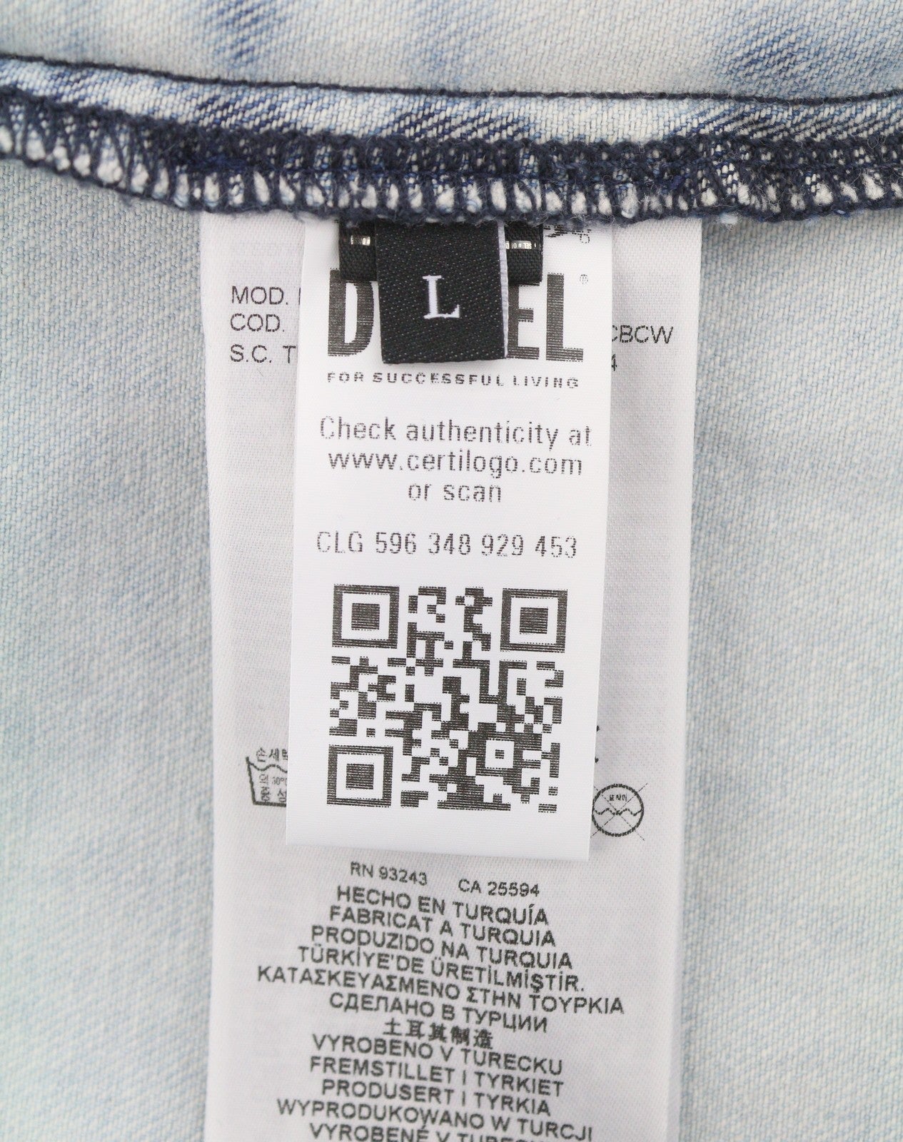 Diesel D-nabil-s Camicia da uomo blu colletto tinto in capo sciolto Rrp295