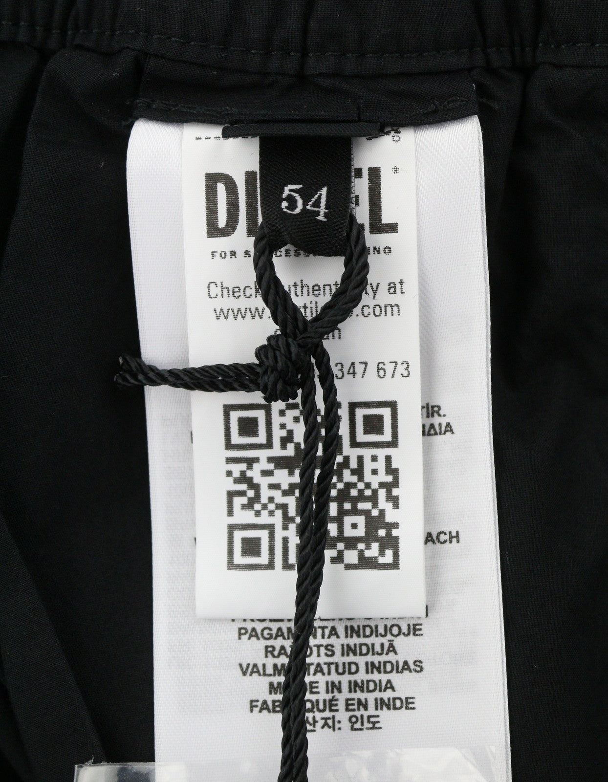 Diesel P-ferg-out-new Men Shorts 54black Elastická šňůrka v pase Rrp120