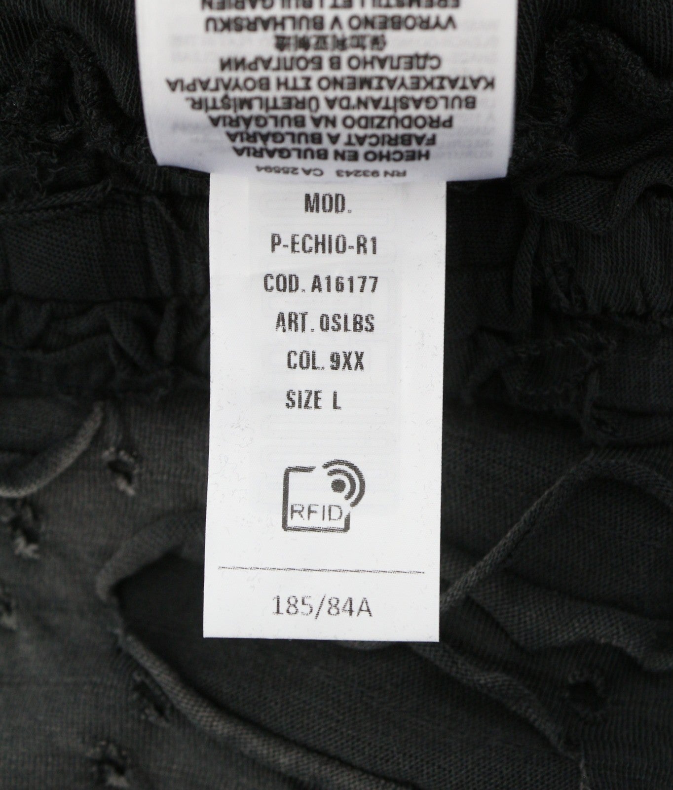 Diesel P-echio-r1 Men Shortsblack Faded Ripped Loose Wide Fit Rrp195