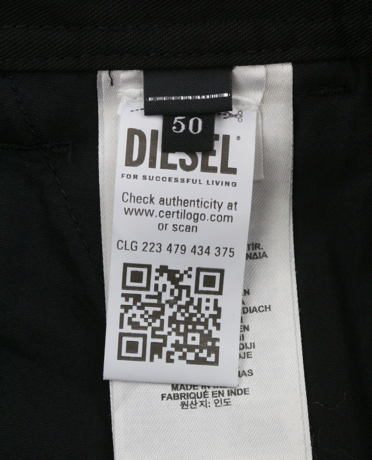 Diesel P-arne-short-a Herreshorts 50 sorte Dart At Knees Cargo Rrp250