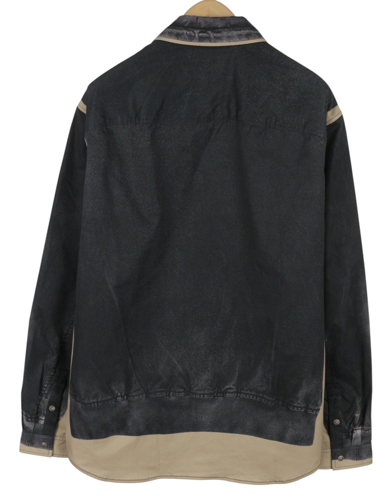 Diesel S-after-a Men Shirtblack Draped Twill Pockets Imitation Rrp295