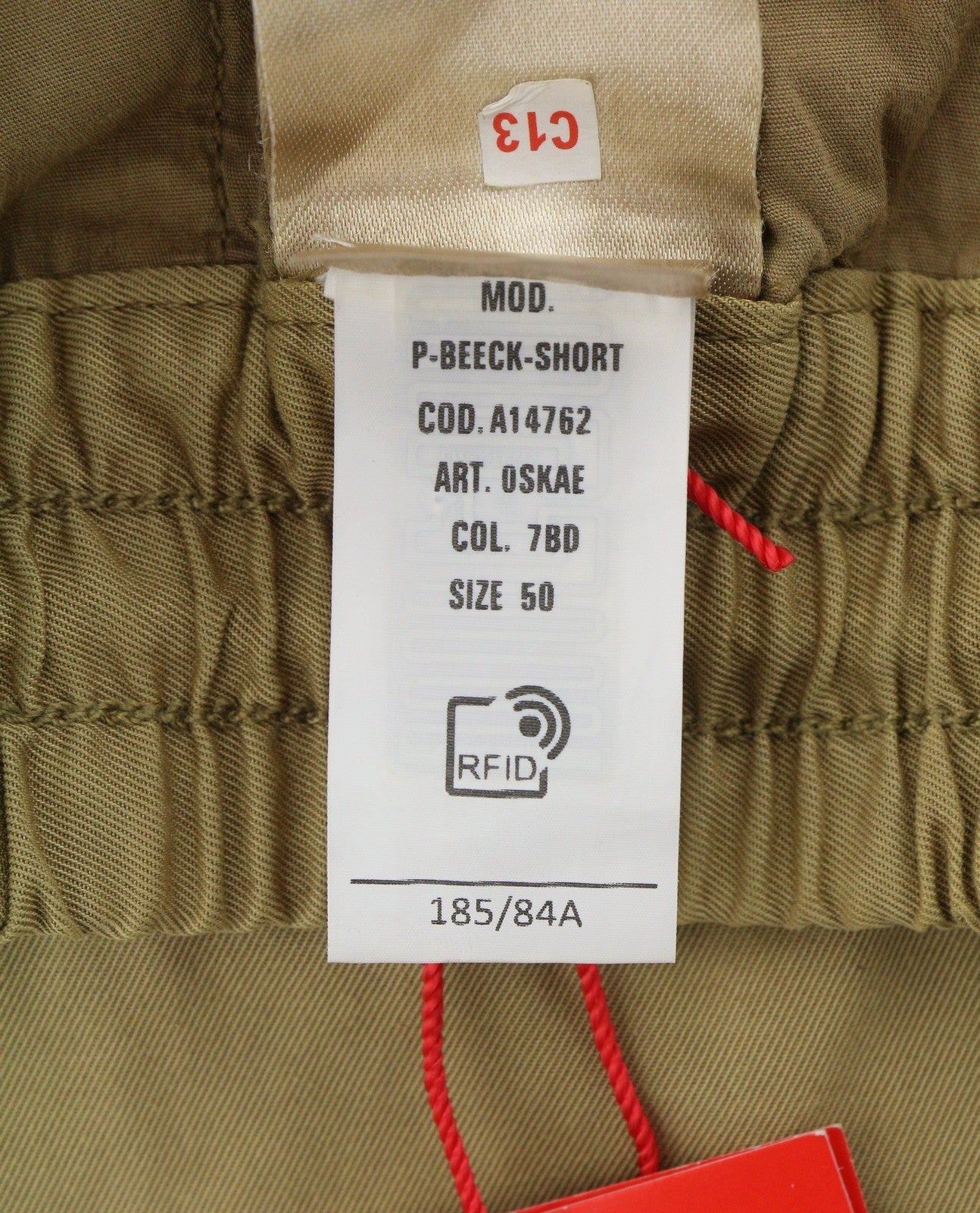 Diesel P-beeck-short Masculino Shorts 50marrom Cintura Elástica Cargo Rrp195