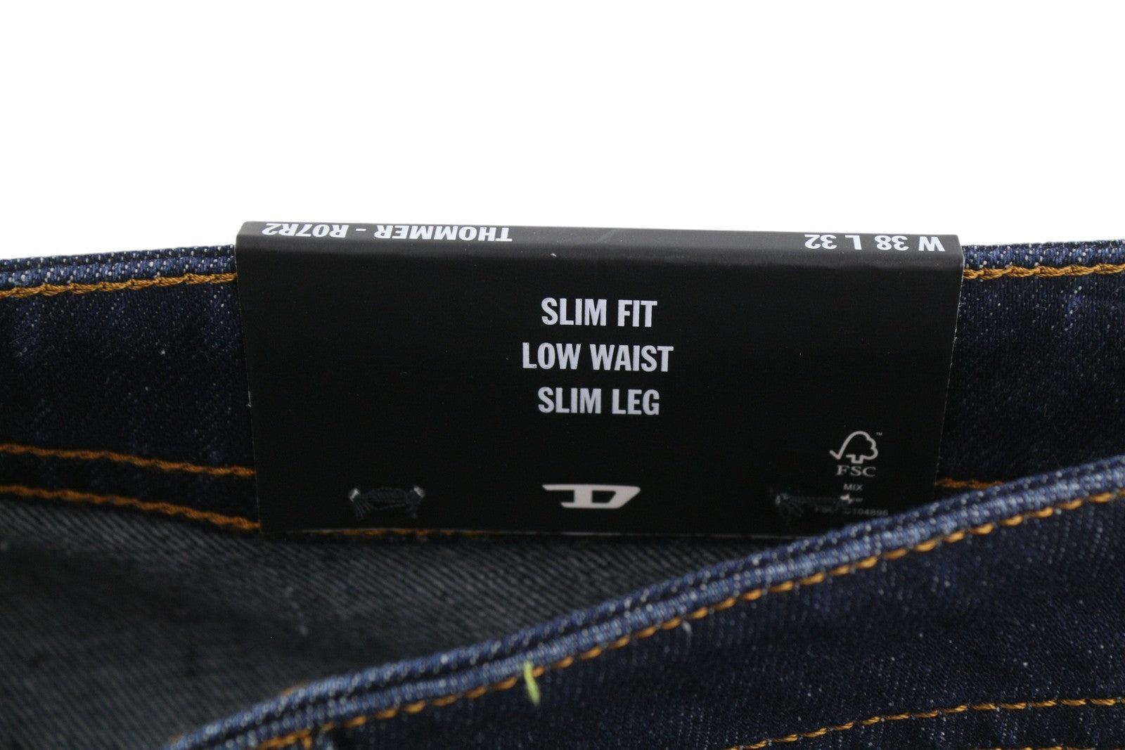 Diesel Thommer R07r2 Men Jeansdark Blue Slim Fit Low Waist Rrp150