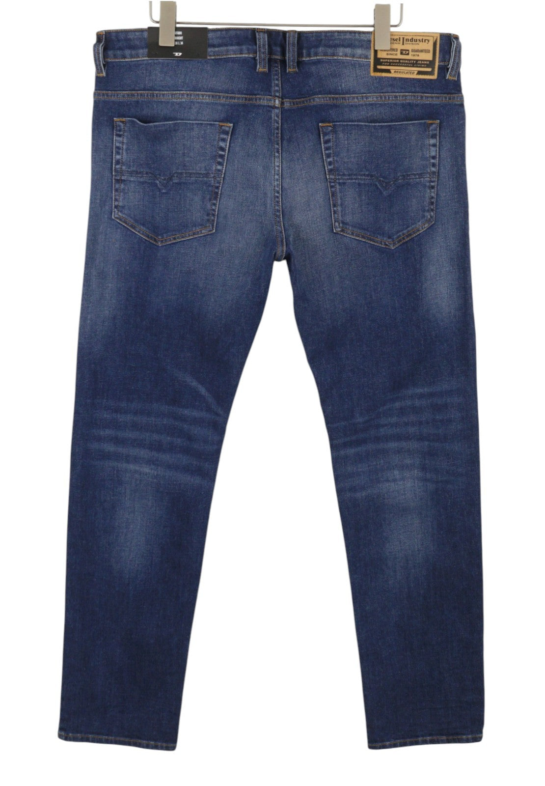 Diesel Safado-x R608l mænd jeansblå falmede knurhår lige Rrp175