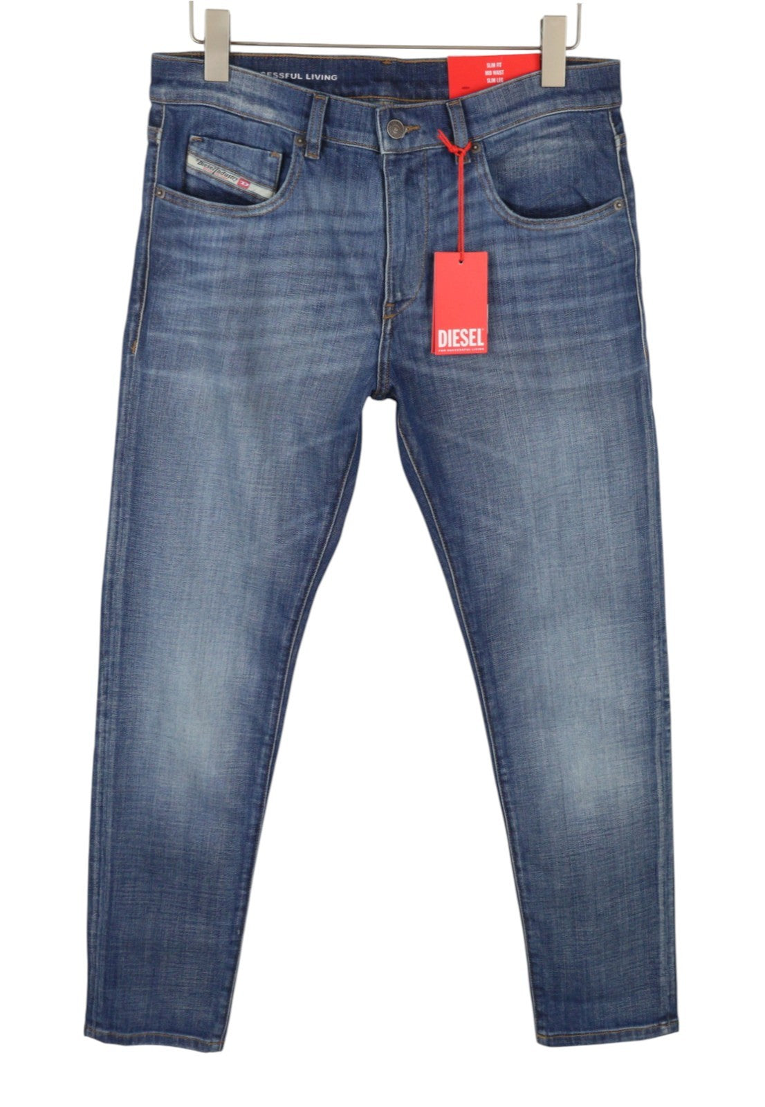 Diesel 2019 D-strukt 0dqae Uomo Jeansblue Faded Sim Fit Rrp175