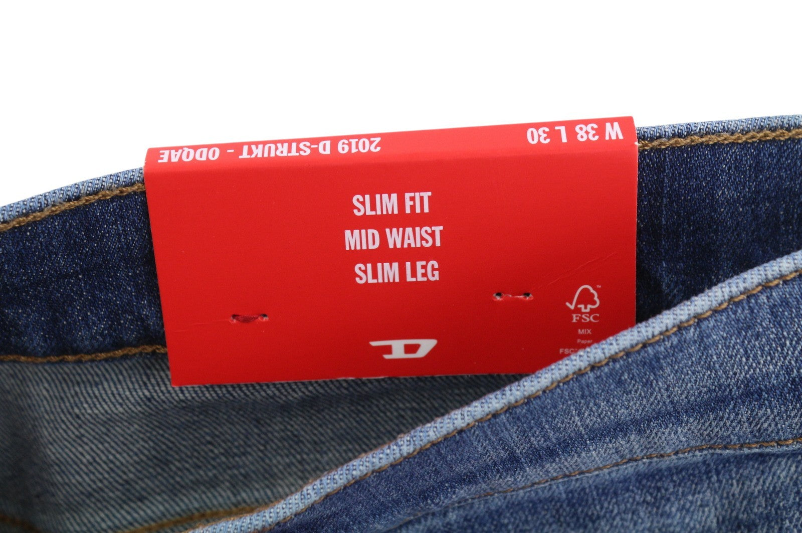 Diesel 2019 D-strukt 0dqae Uomo Jeansblue Faded Sim Fit Rrp175