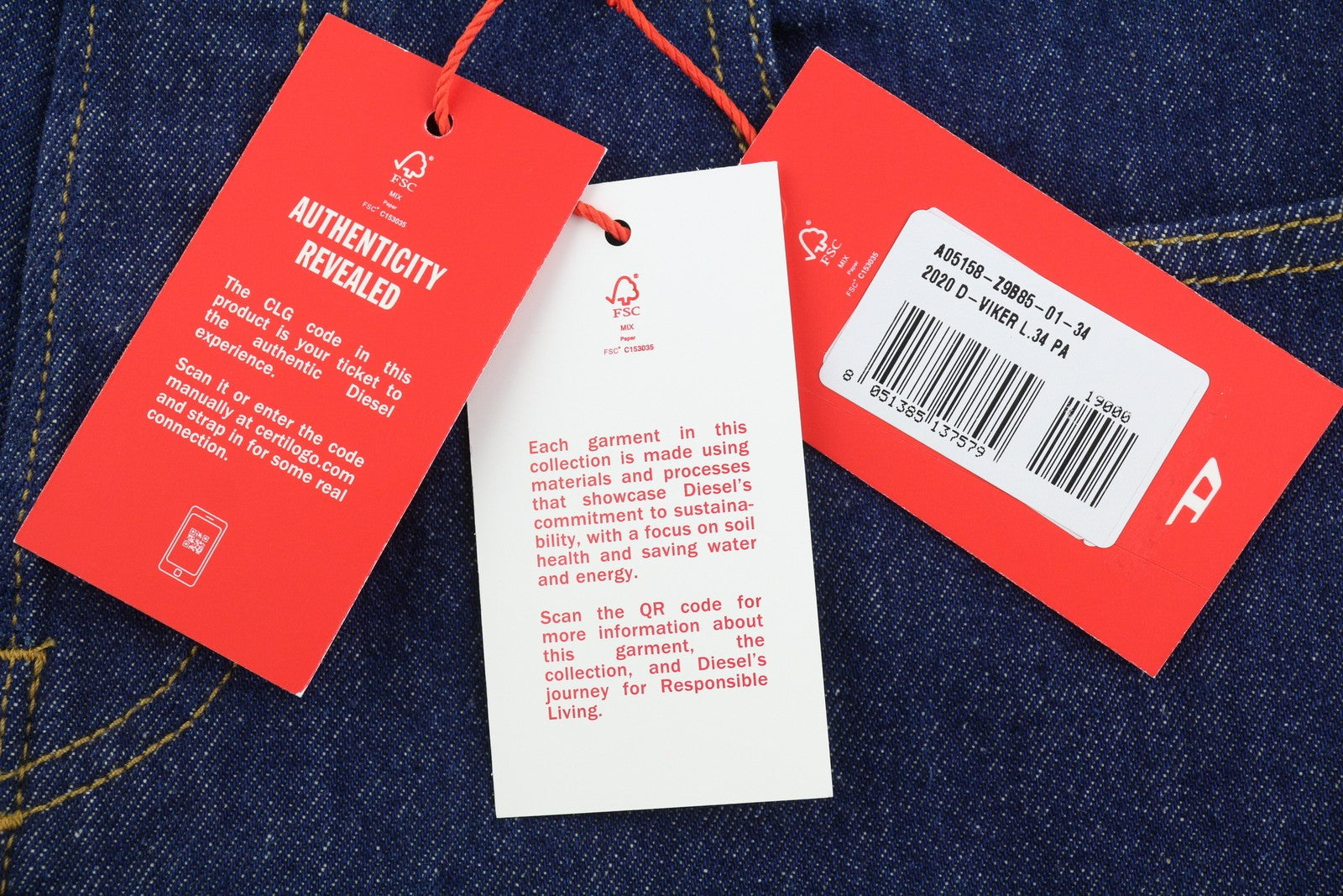 Calça Jeans 2020 D-Viker Z9b85
