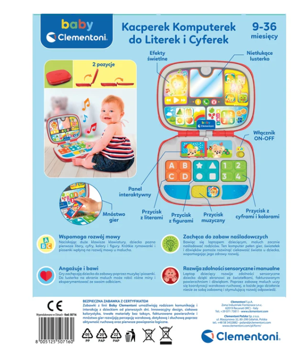 Interactive Laptop “little Kasper” (polish Language) clementoni 50716