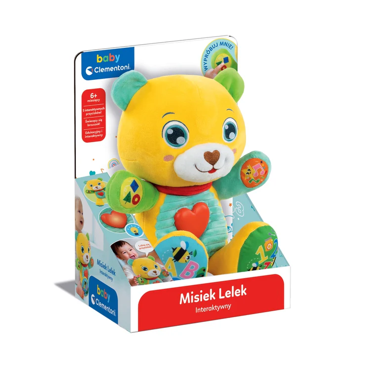 Färgglad interaktiv Teddy Lelek Polish Language  Clementoni 50939