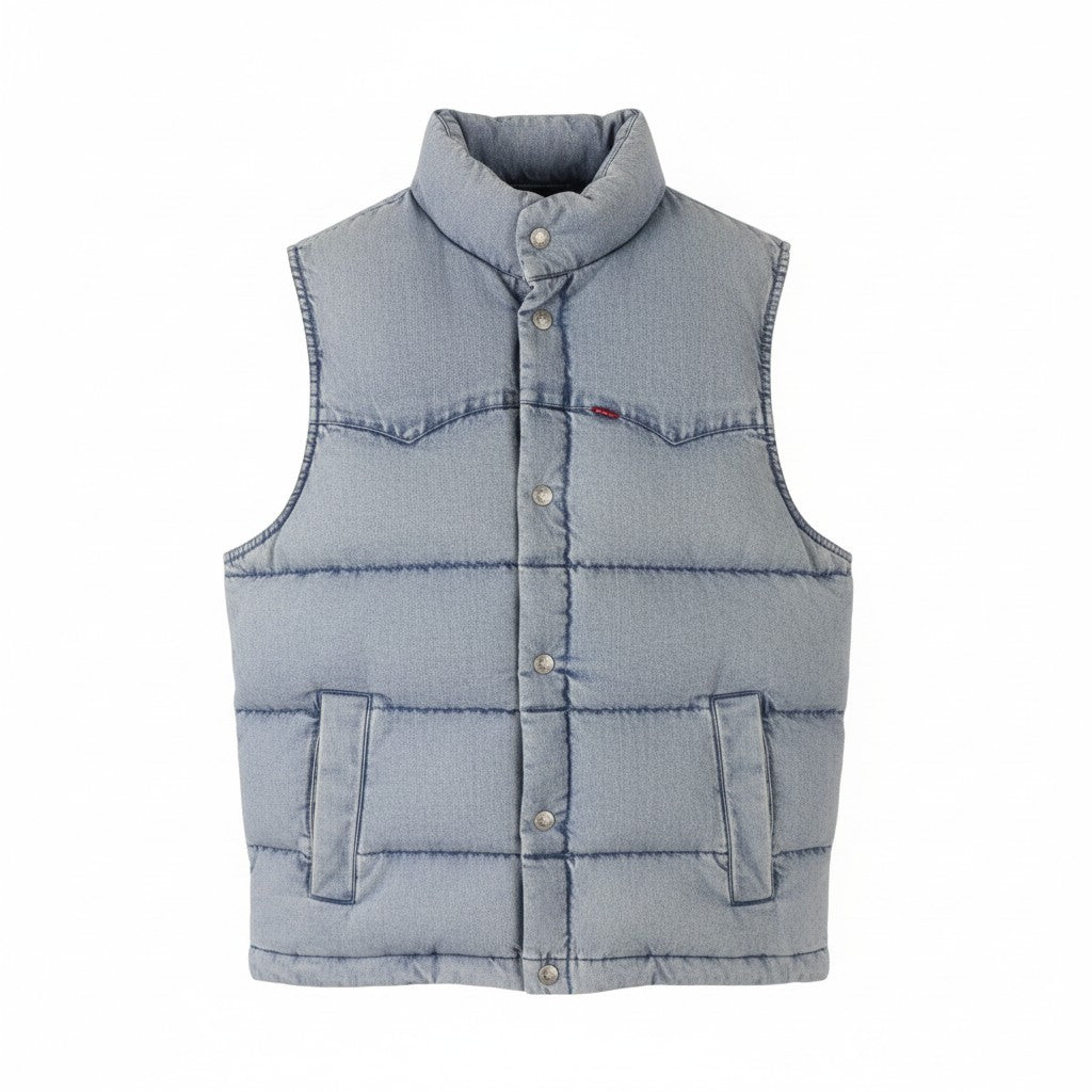 Gilet di jeans blu