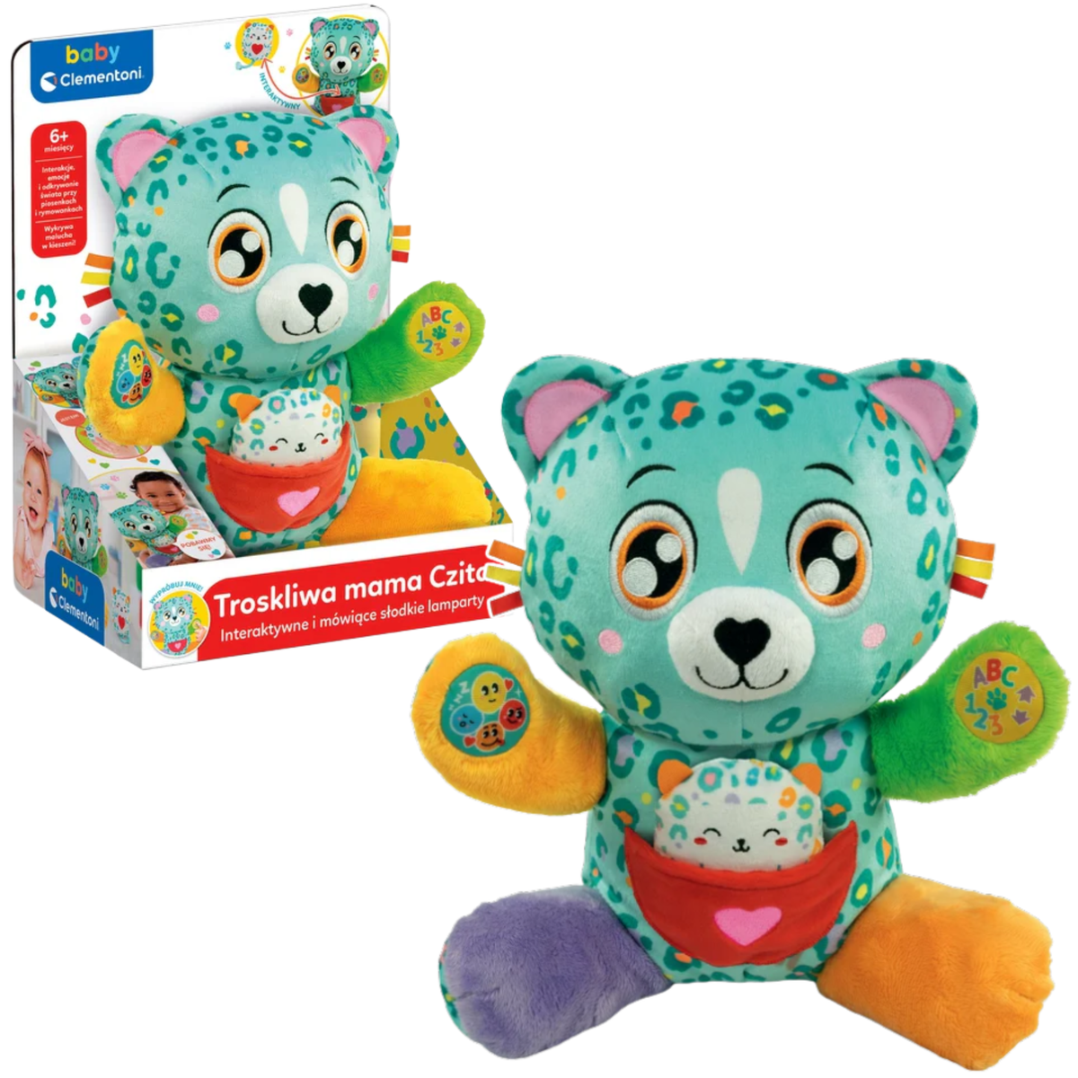 Interactive Sweet Leopards Caring Mama Chita Polish Language clementoni 50935
