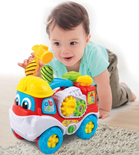 Interactive Truck “eugenius The Road Genius” With Screwdriver And Hammer Polish Language Clementoni 50110