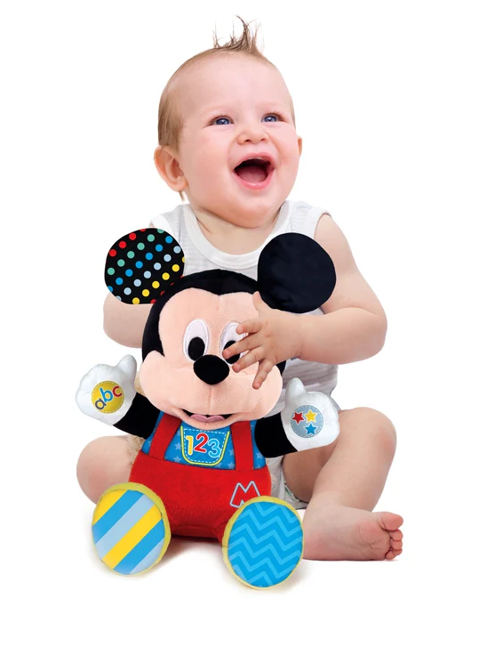 Plush Interactive Disney Baby Mickey Teaches & Hugs Polish Language Clementoni 50131