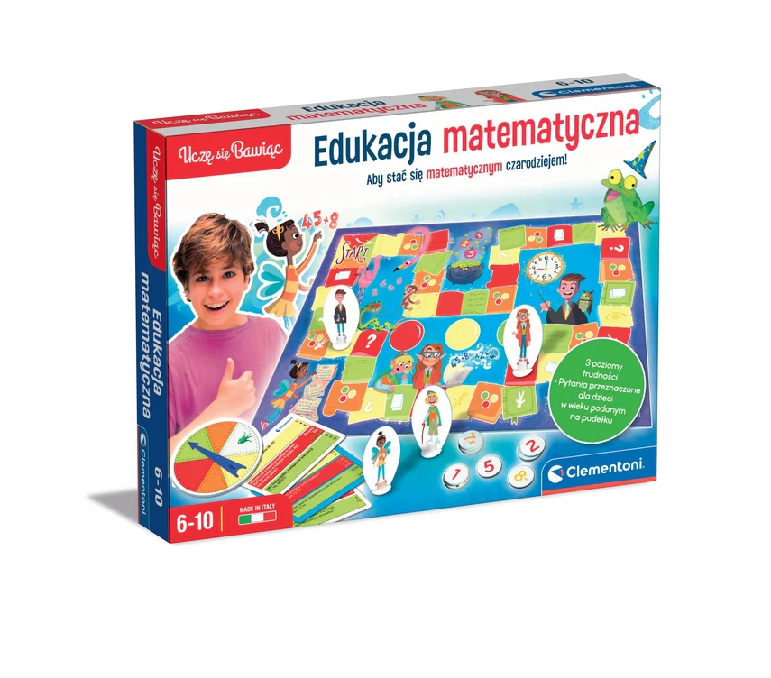 Board Game Educational Mathematics Learn Through Play Polish Language Clementoni 50778