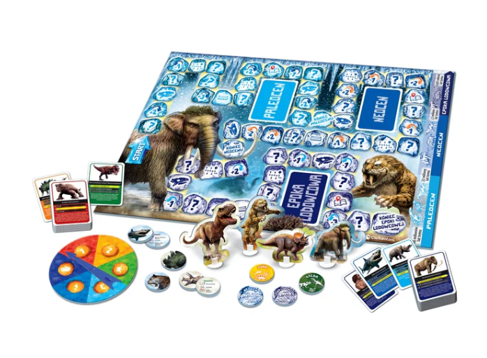 Board Game Quiz Dinosaurs & Prehistory Ice Age Edition Polish Language Clementoni 50804