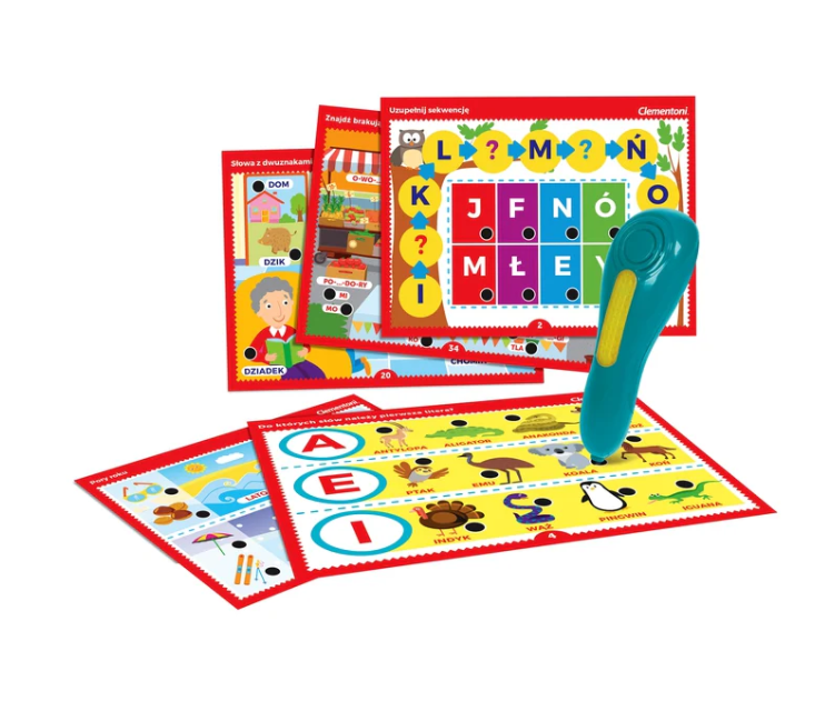Talking Pen 500 Questions Letters And Words Learn While Having Fun Polish Language Clementoni 50780