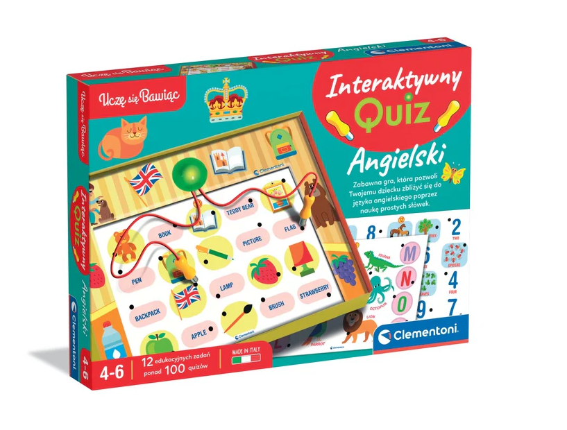 Educational Game Interactive Quiz English Language Polish Language Clementoni 50943