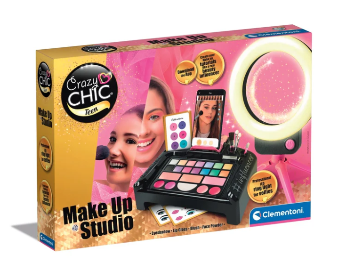 Crazy Chic -meikkisetti Studio Make Up -puhelinteline Clementoni 16653