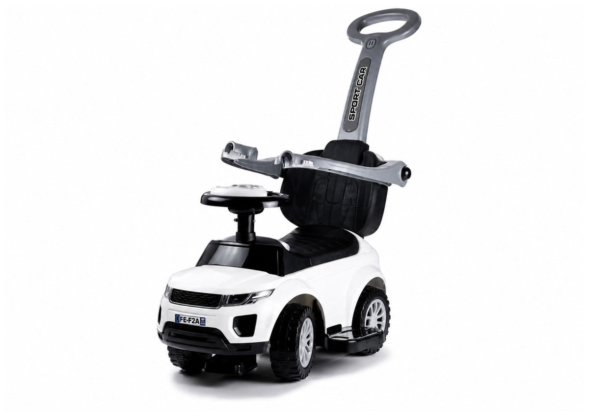 614w Toddlers Ride On Push Along With Parent Handle - White