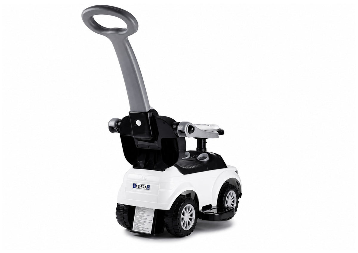 614w Toddlers Ride On Push Along With Parent Handle - White