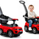 614w Toddlers Ride On Push Along With Parent Handle - Red