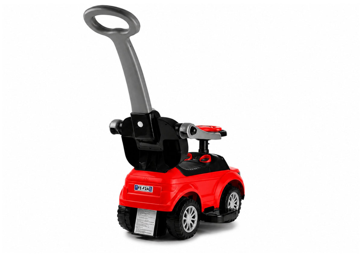 614w Toddlers Ride On Push Along With Parent Handle - Red