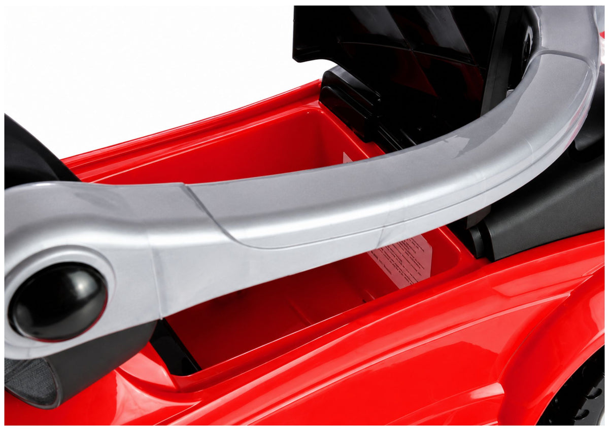 614w Toddlers Ride On Push Along With Parent Handle - Red