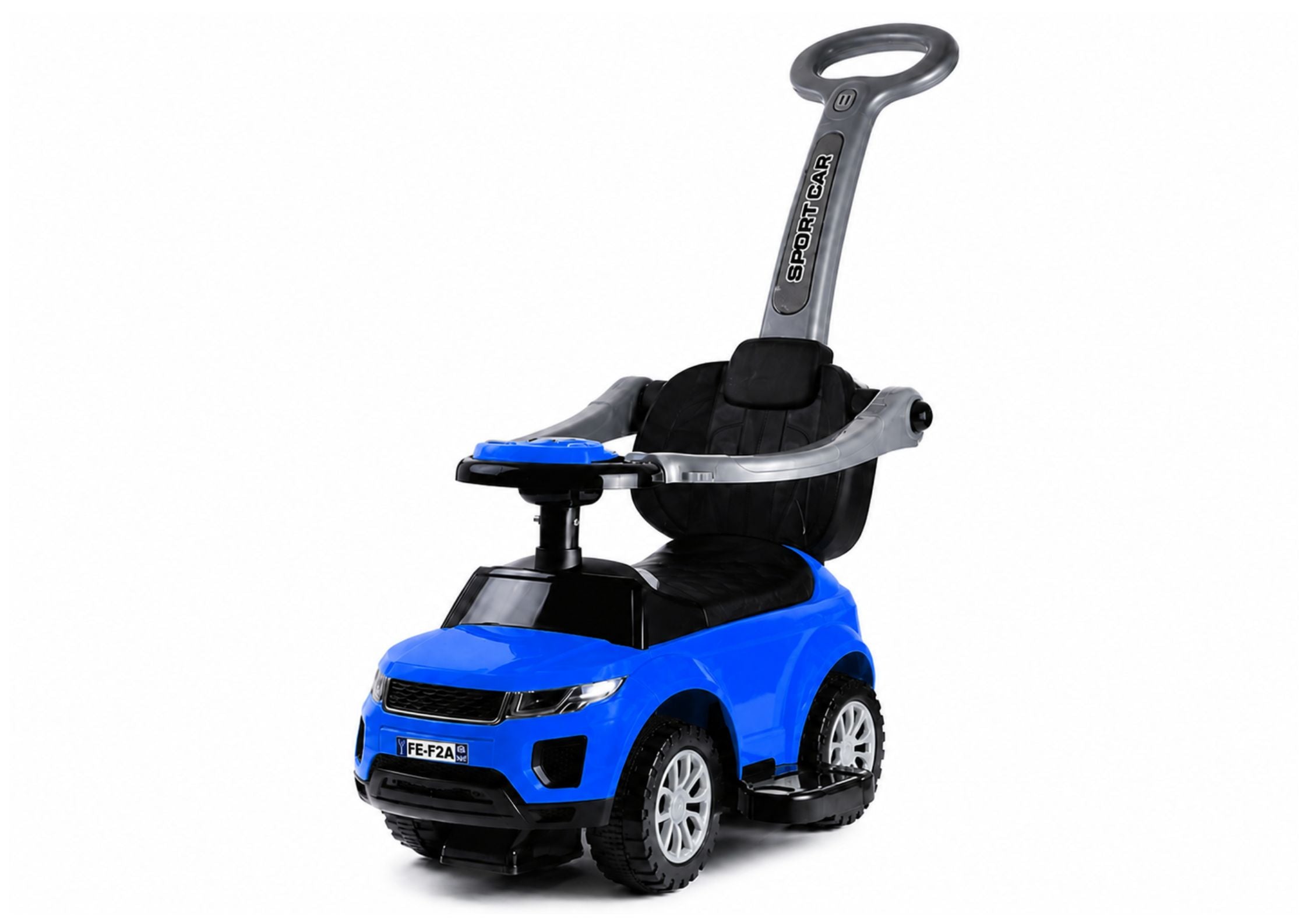 614w Toddlers Ride On Push Along With Parent Handle - Blue