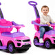 614w Toddlers Ride On Push Along With Parent Handle - Pink
