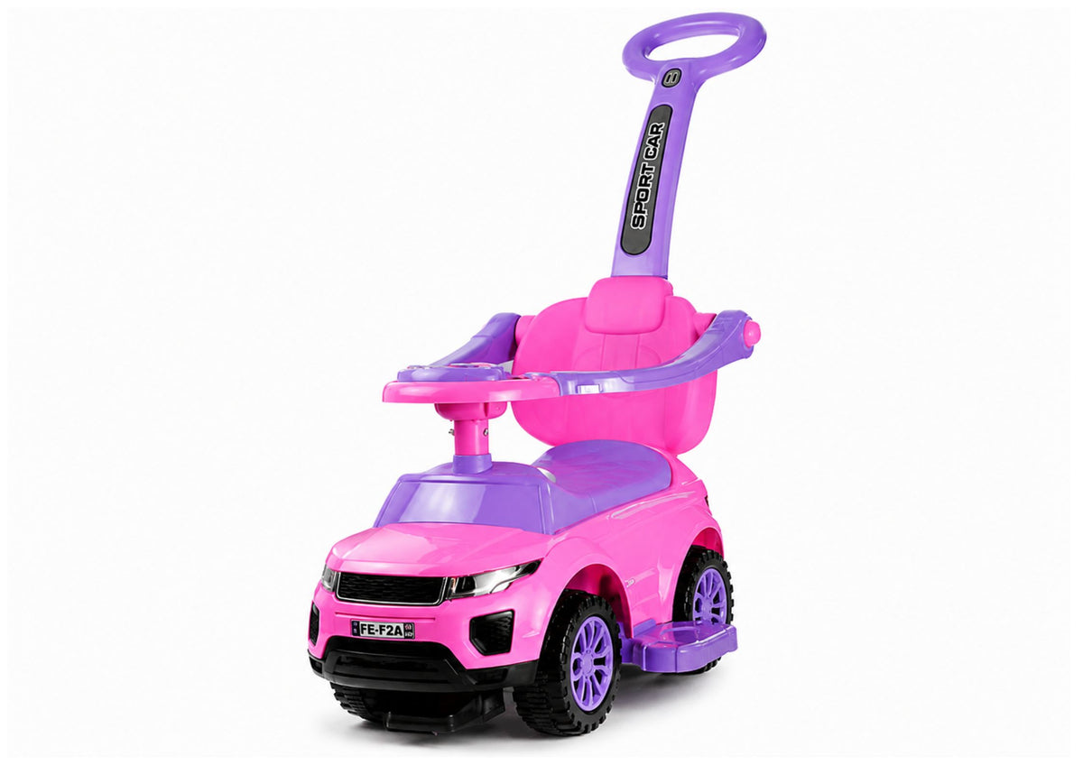 614w Toddlers Ride On Push Along With Parent Handle - Pink