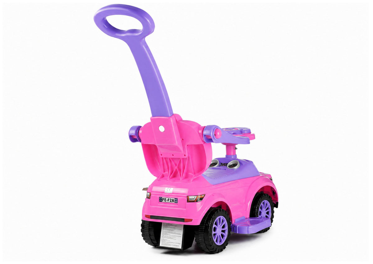 614w Toddlers Ride On Push Along With Parent Handle - Pink