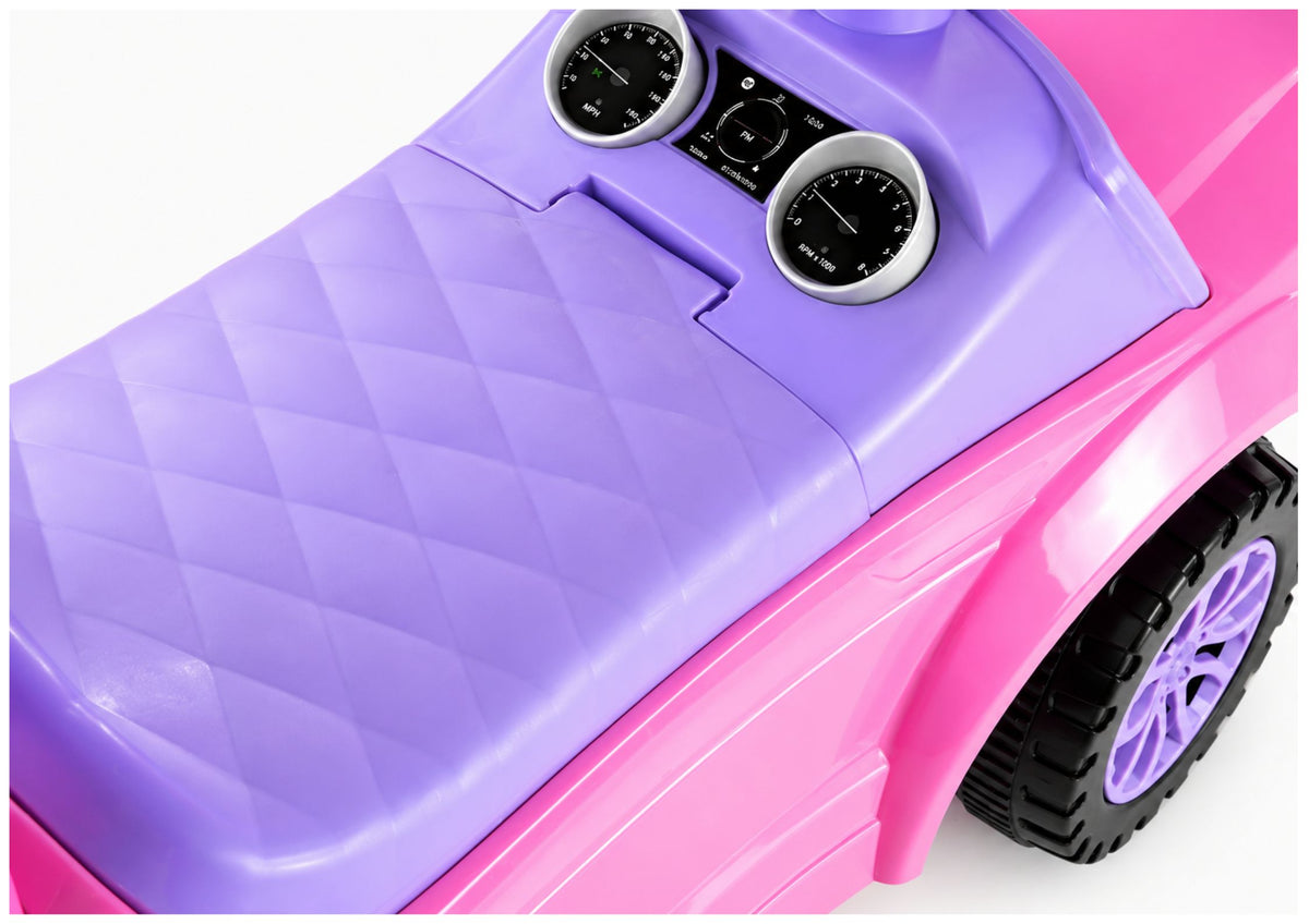 614w Toddlers Ride On Push Along With Parent Handle - Pink