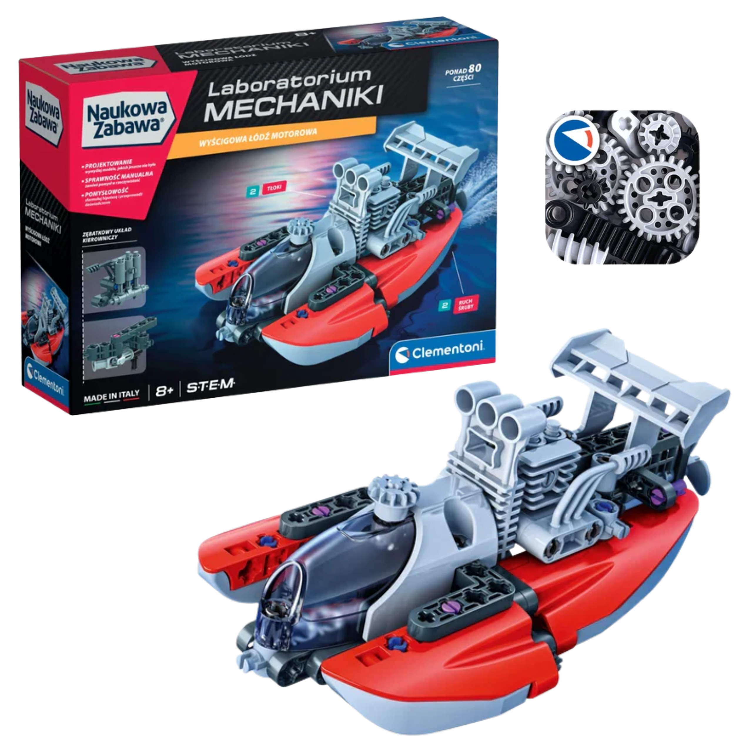 Scientific Fun Mechanics Laboratory Racing Motorboat Clementoni 50247
