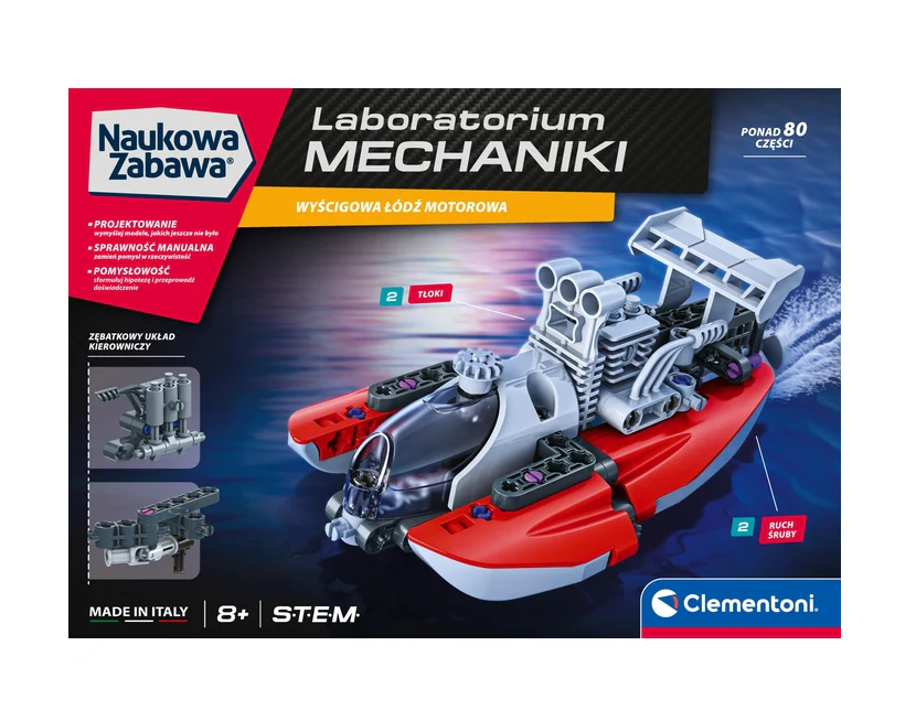 Scientific Fun Mechanics Laboratory Racing Motorboat Clementoni 50247